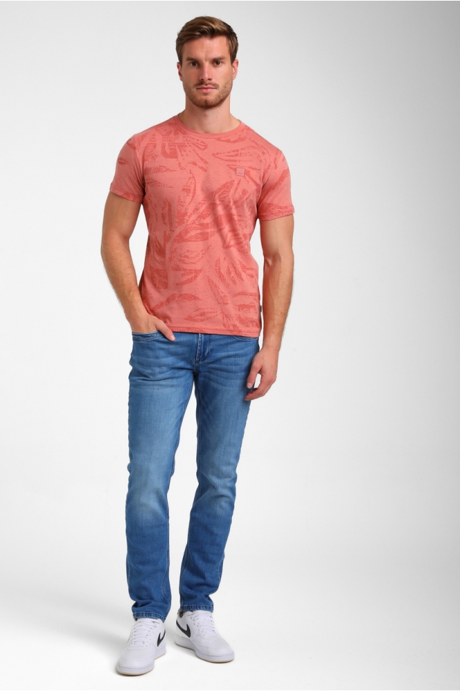 ALLOVER PRINT T SHIRT 155911 SUNSET RED